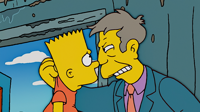 Cena do episódio “Para Onde Estamos Indo” de Os Simpsons