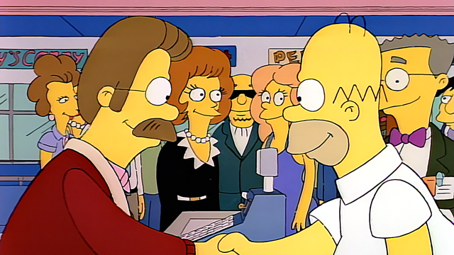 Cena do episódio “Quando Flanders Falha” de Os Simpsons