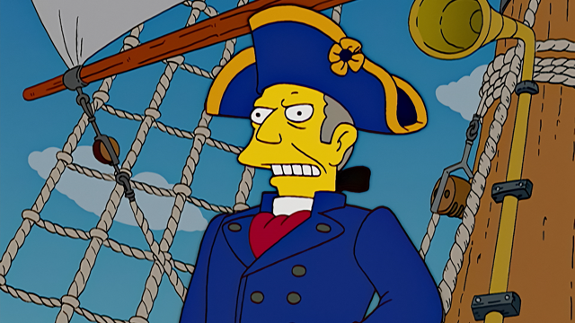 Cena do episódio “As Histórias mais Molhadas da História” de Os Simpsons