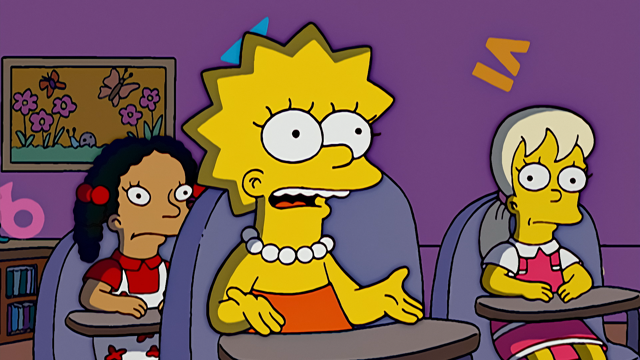 Cena do episódio “As Garotas Só Querem Somar” de Os Simpsons