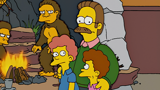 Cena do episódio “A Evolução do Homer” de Os Simpsons