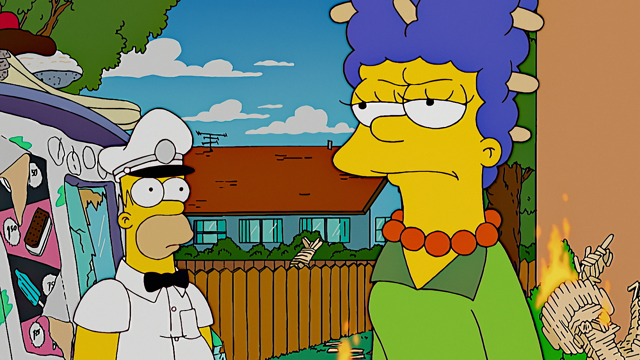 Cena do episódio “Sorvete de Margie (com o Cabelo Azul Claro)” de Os Simpsons
