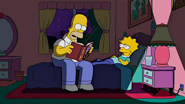 Cena do episódio “O Casal Estranho” de Os Simpsons