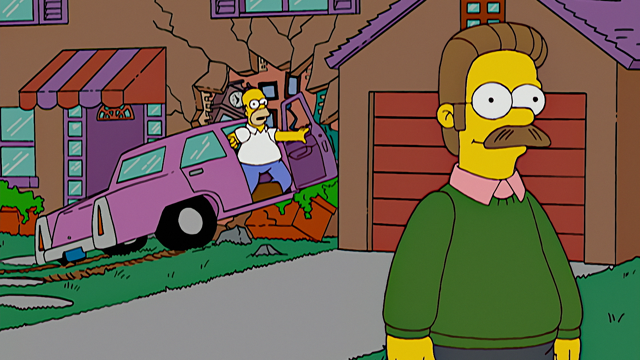 Cena do episódio “Crescendo com Springfield” de Os Simpsons