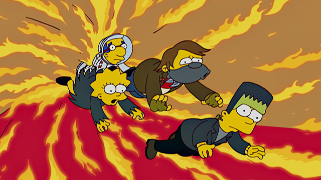 Cena do episódio “A Casa da Árvore dos Horrores XVIII” de Os Simpsons