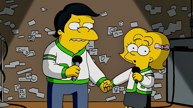 Cena do episódio “Amor à moda de Springfield” de Os Simpsons