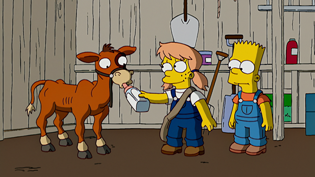 Cena do episódio “A Vaca do Apocalipse” de Os Simpsons