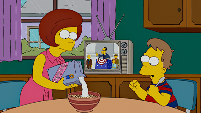Cena do episódio “Mona Louca” de Os Simpsons