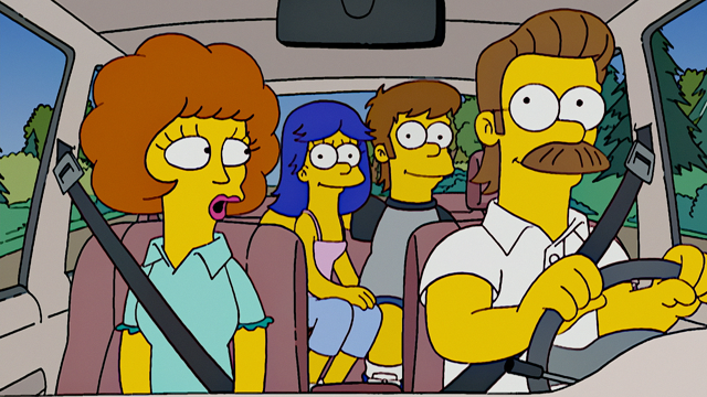 Cena do episódio “Curvas Perigosas” de Os Simpsons