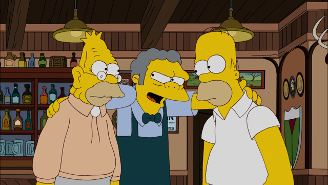 Cena do episódio “Em Nome do Avô” de Os Simpsons