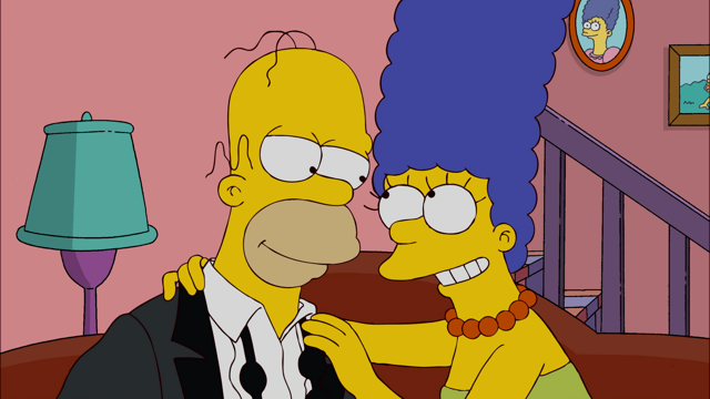 Cena do episódio “Casamento Desastroso” de Os Simpsons