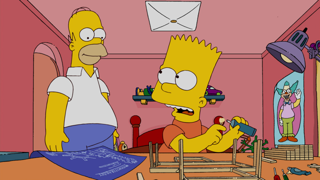Cena do episódio “Papai Não Sabe de Nada” de Os Simpsons
