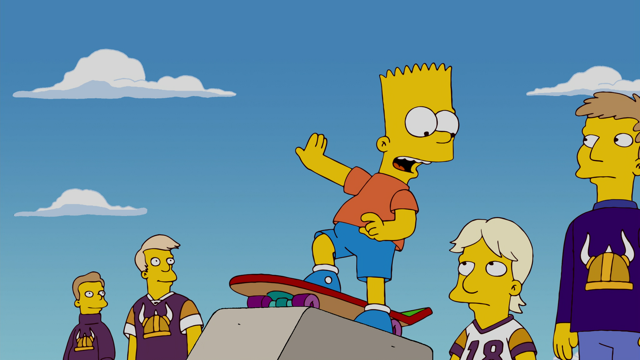 Cena do episódio “Chegando à Homérica” de Os Simpsons