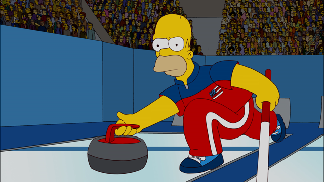 Cena do episódio “Garoto Conhece Curling” de Os Simpsons