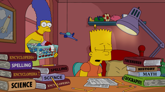 Cena do episódio “Cartões Postais de Wedge” de Os Simpsons