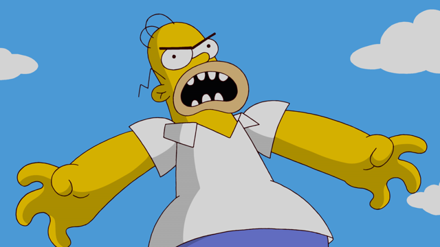 Cena do episódio “Papai Furioso - o Filme” de Os Simpsons