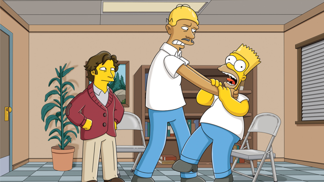 Cena do episódio “Um Amor Sufocante” de Os Simpsons