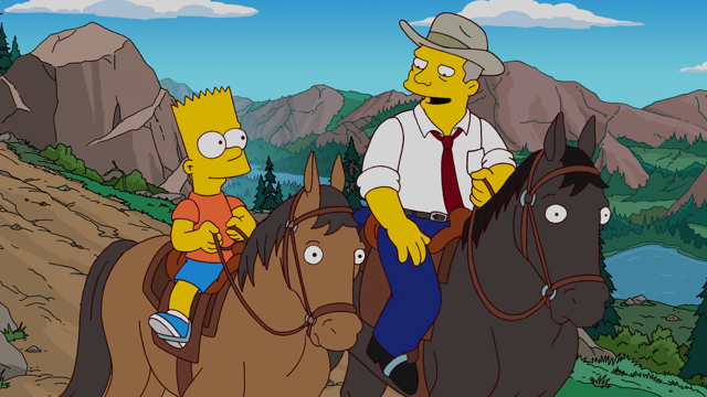 Cena do episódio “Bart para de cheirar os Roosevelts” de Os Simpsons