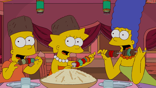 Cena do episódio “A esposa gourmet” de Os Simpsons