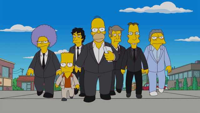 Cena do episódio “A farsa do livro” de Os Simpsons