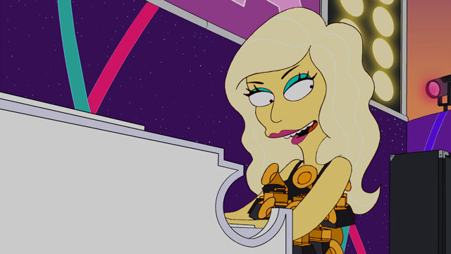 Cena do episódio “Lisa canta Gaga” de Os Simpsons