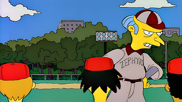 Cena do episódio “Homer Batedor” de Os Simpsons