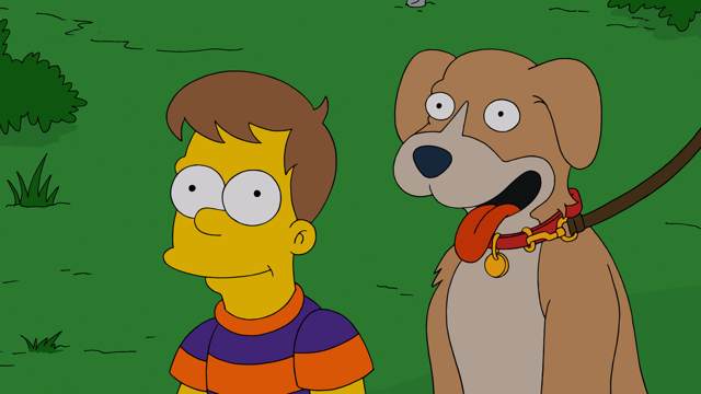 Cena do episódio “Para um Vira-Lata, com Amor” de Os Simpsons