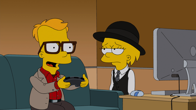 Cena do episódio “Amar é de Lascar” de Os Simpsons