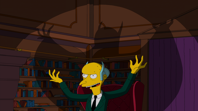 Cena do episódio “O Morcego Justiceiro e a Corte Cuvenil” de Os Simpsons