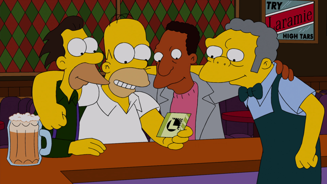 Cena do episódio “A Saga de Carl” de Os Simpsons