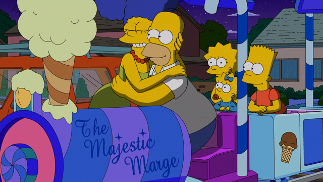 Cena do episódio “Nos Trilhos do Amor” de Os Simpsons