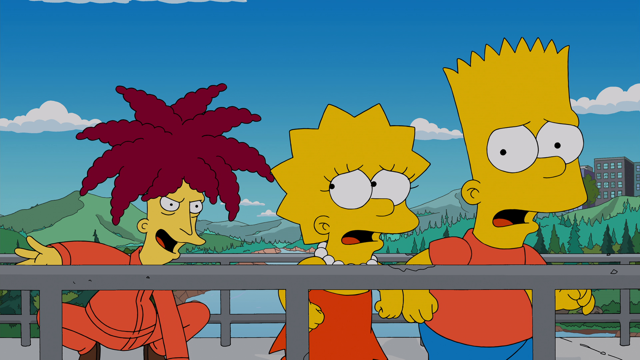 Cena do episódio “O Homem que Evoluiu Demais” de Os Simpsons