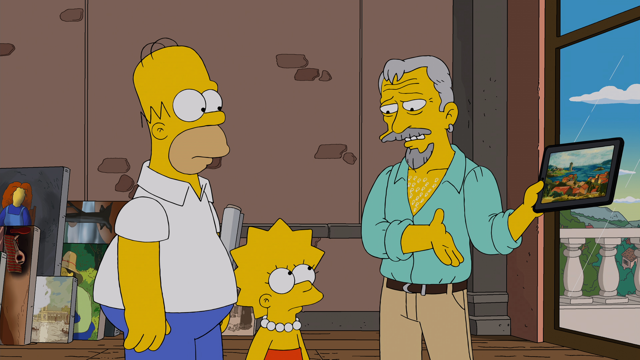 Cena do episódio “A Guerra da Arte” de Os Simpsons