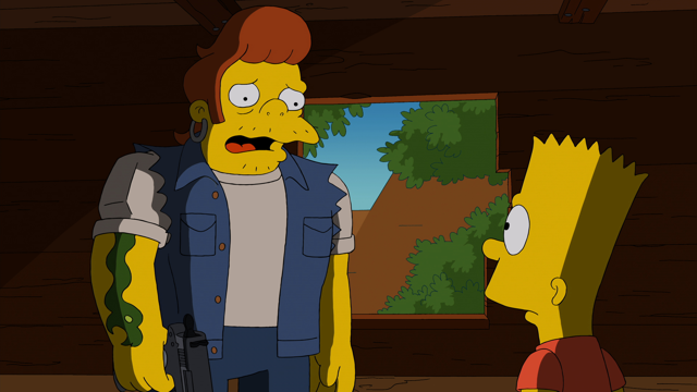 Cena do episódio “Pais e Filhos” de Os Simpsons