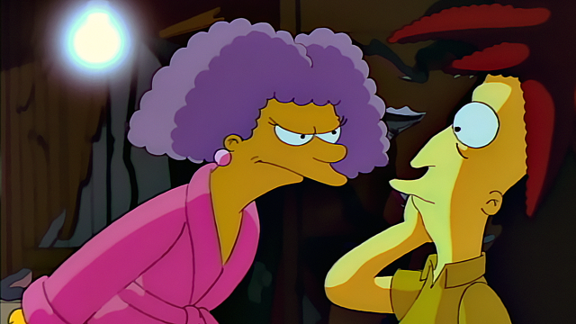 Cena do episódio “O Viúvo Negro” de Os Simpsons