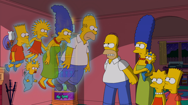 Cena do episódio “Casa na Árvore dos Horrores XXV” de Os Simpsons