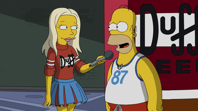 Cena do episódio “Esperando por Duffman” de Os Simpsons