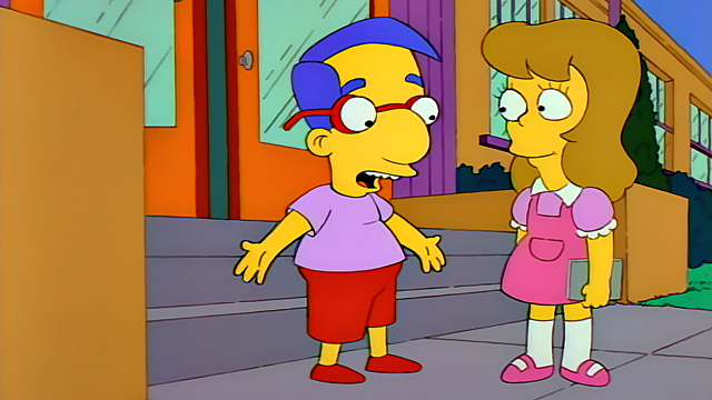 Cena do episódio “O Amigo de Bart se Apaixona” de Os Simpsons