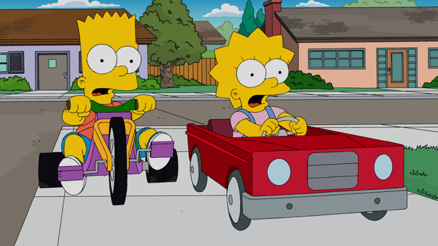 Cena do episódio “As Crianças Estão Brigando” de Os Simpsons