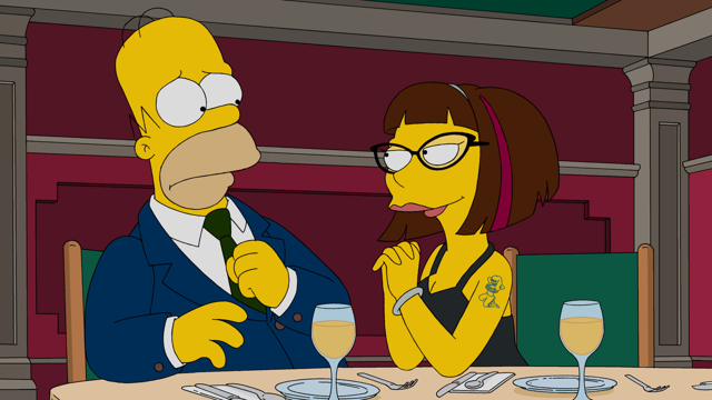 Cena do episódio “O Sonho de Todo Homem” de Os Simpsons