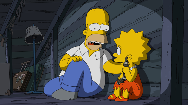 Cena do episódio “Horror do Dia das Bruxas” de Os Simpsons