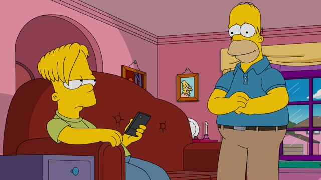 Cena do episódio “Barthood” de Os Simpsons