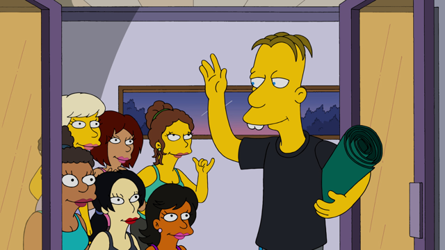 Cena do episódio “O Amor Está no N2-O2-Ar-Co2-He-Ne-Ch4” de Os Simpsons