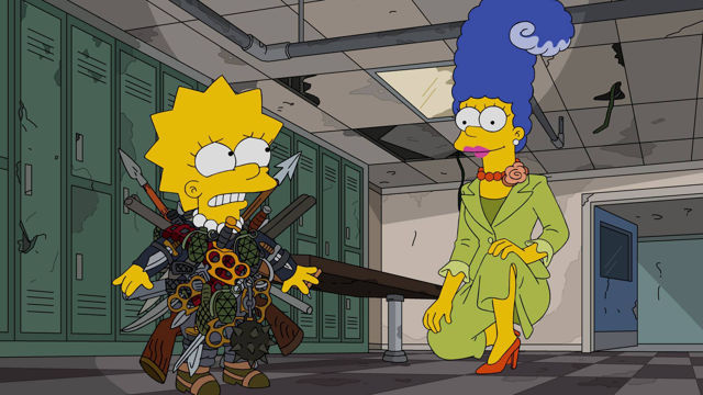 Cena do episódio “Casa na Árvore dos Horrores XXVII” de Os Simpsons