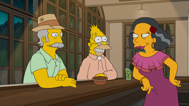 Cena do episódio “Fim de Semana Selvagem em Havana” de Os Simpsons