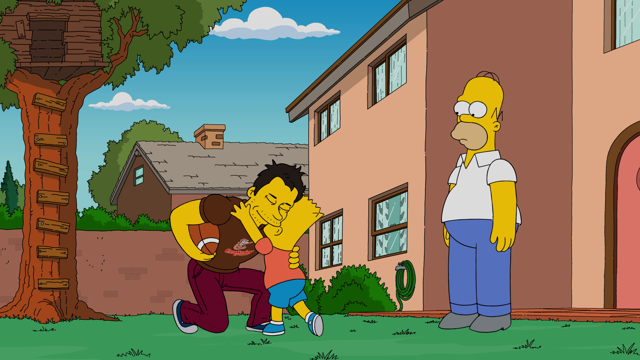 Cena do episódio “Comportamento de Pai” de Os Simpsons