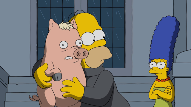 Cena do episódio “O Porco e o Sr.Burns” de Os Simpsons