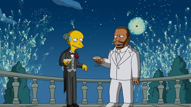 Cena do episódio “O Grande Phatsby” de Os Simpsons