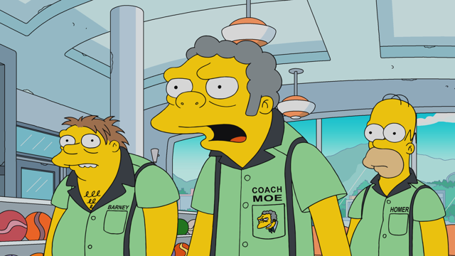 Cena do episódio “Cantando na Pista” de Os Simpsons