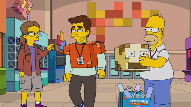 Cena do episódio “Nenhuma Leitura Ficará Impune” de Os Simpsons